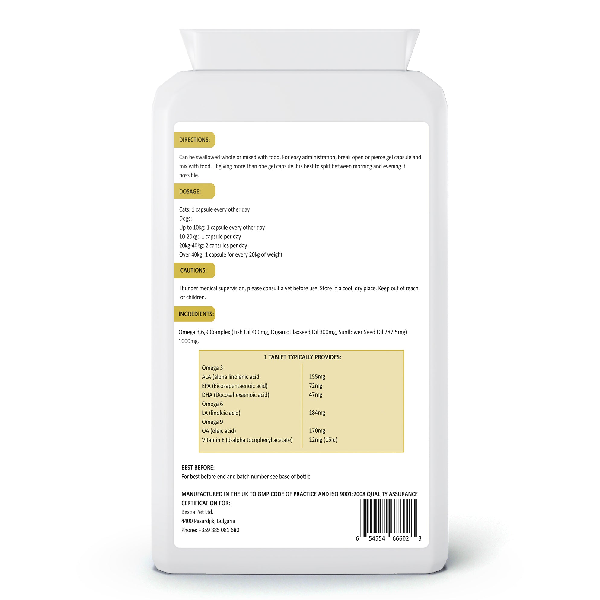 Bestia Bestia Dog Sport Omega 369