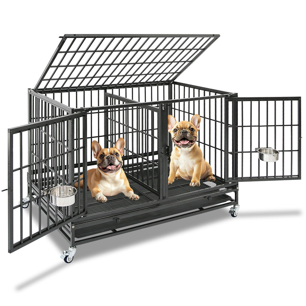 42" Stackable Dog Crate with Divider 43T (Standard Height)