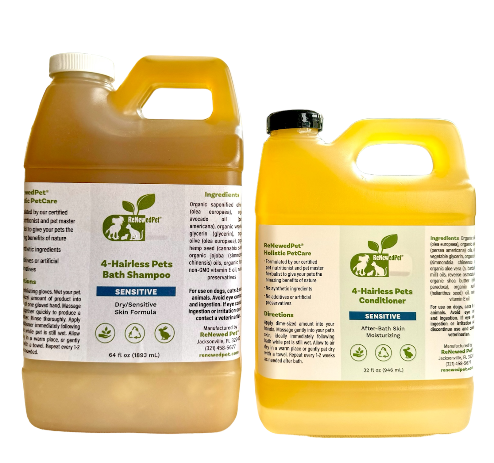 4-HAIRLESS PETS SENSITIVE SHAMPOO & CONDITIONER