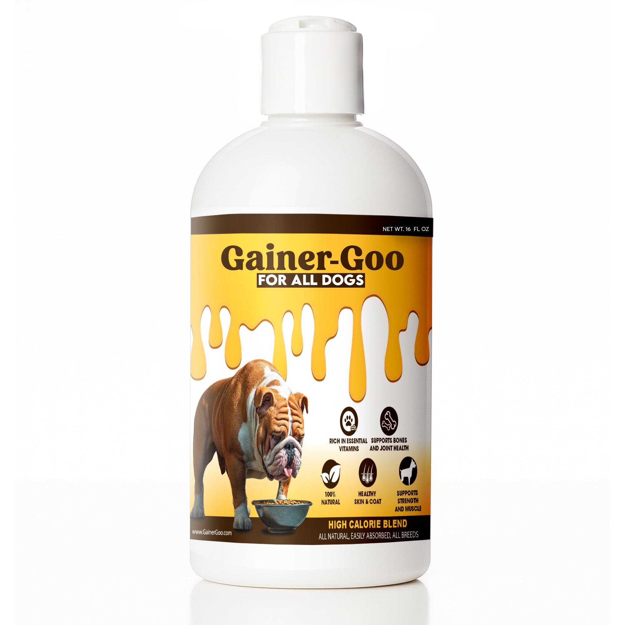 (16oz)  Gainer-GOO (for All Breeds) High Calorie Fat Liquid Weight Gainer