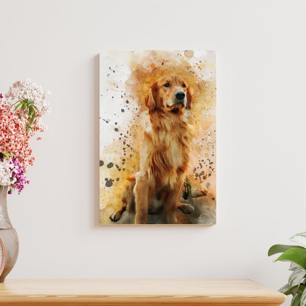 Pet Watercolor Portrait Custom Wall Art