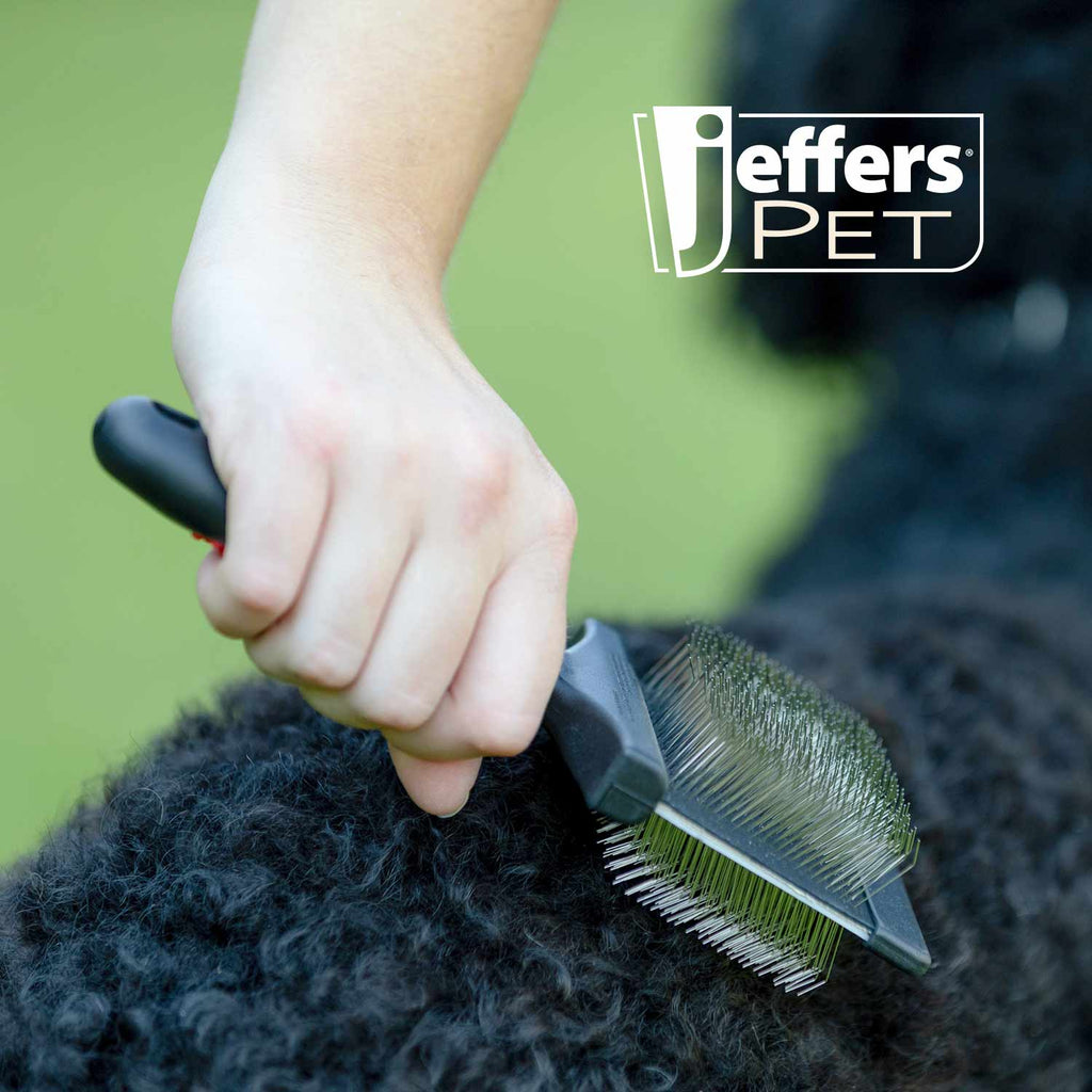 Jeffers Double-Sided Flex Head Pet Grooming Slicker Brush