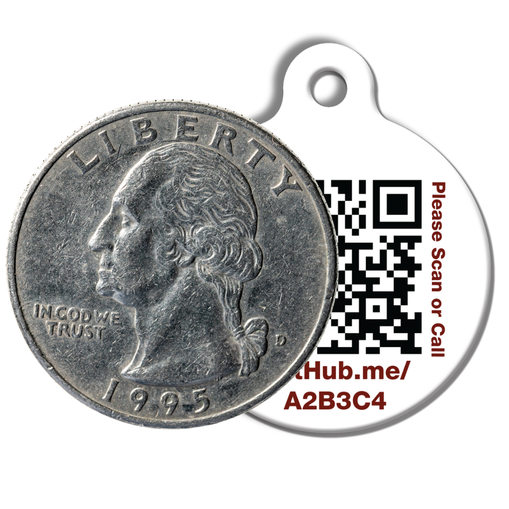 PetHub QR Pet ID Tag – Classic Aluminum